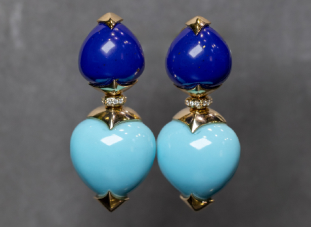 5. Vanleles' Nile Lapis and Turquise Earrings