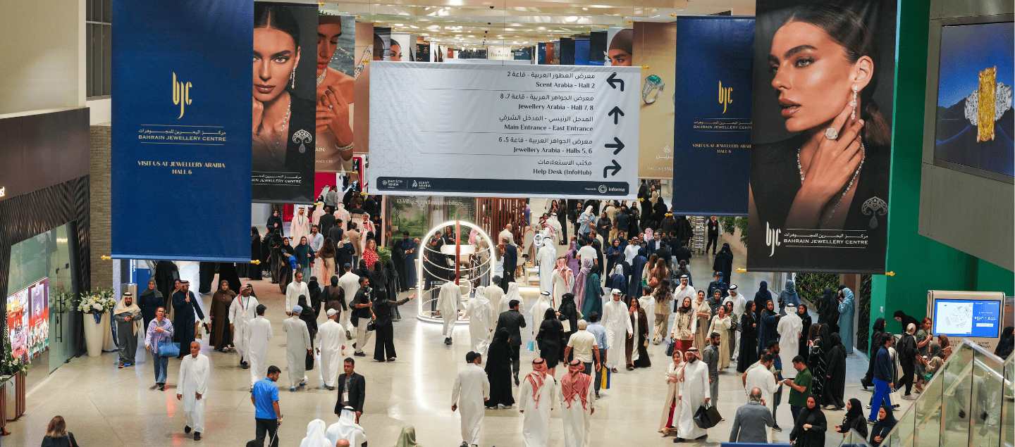 A busy concourse scene with numerous individuals.