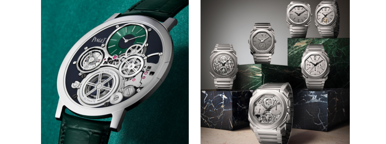 Two images: one showcasing a single watch highlighting its design, and the other featuring a collection of watches displayed together, illustrating a variety of styles